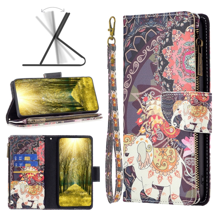 For Samsung Galaxy A23e 5G Colored Drawing Pattern Zipper Phone Leather Case