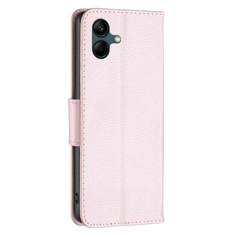 For Samsung Galaxy A04 4G Litchi Texture Pure Color Leather Phone Case