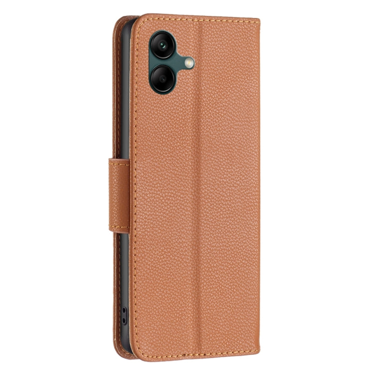 For Samsung Galaxy A04 4G Litchi Texture Pure Color Leather Phone Case
