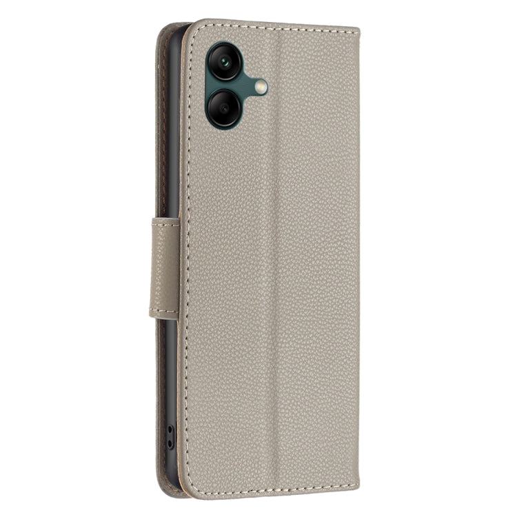 For Samsung Galaxy A04 4G Litchi Texture Pure Color Leather Phone Case