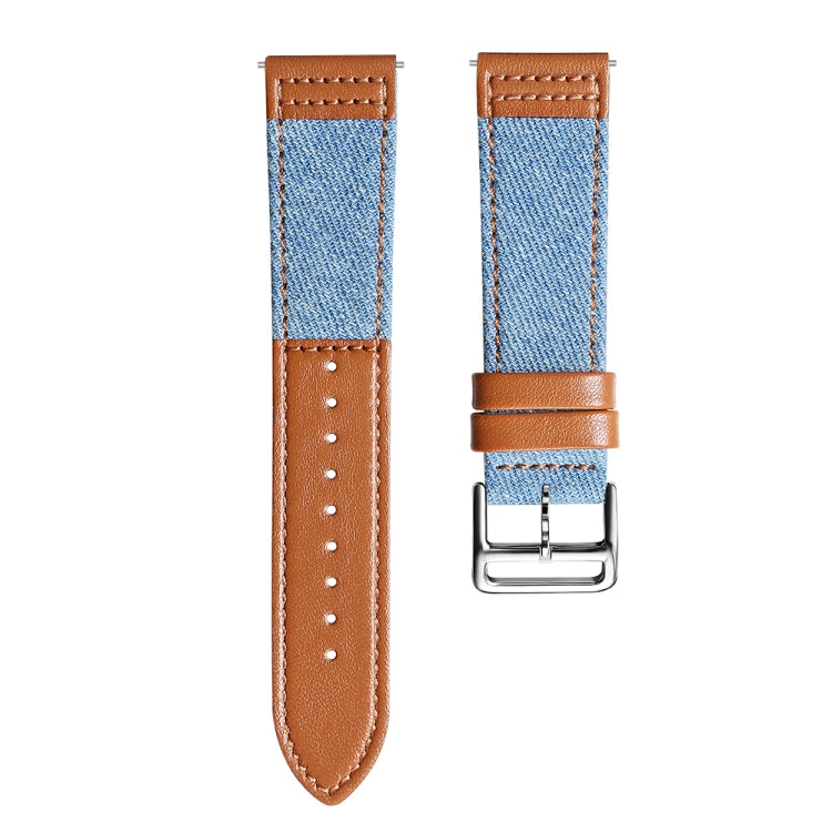 22mm Denim Leather Watch Band