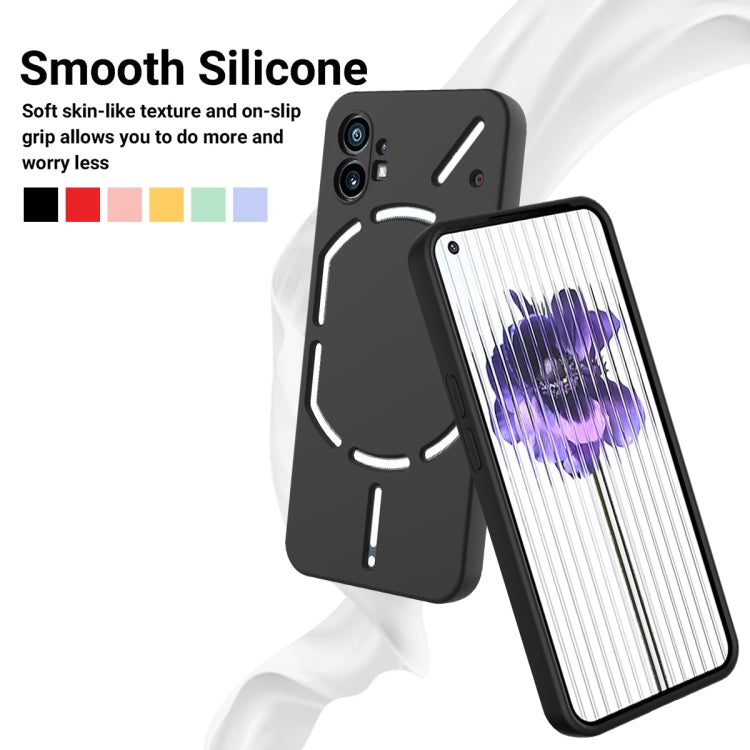 For Nothing Phone 1 Pure Color Liquid Silicone Shockproof Phone Case