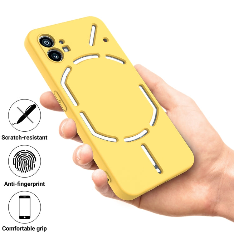 For Nothing Phone 1 Pure Color Liquid Silicone Shockproof Phone Case