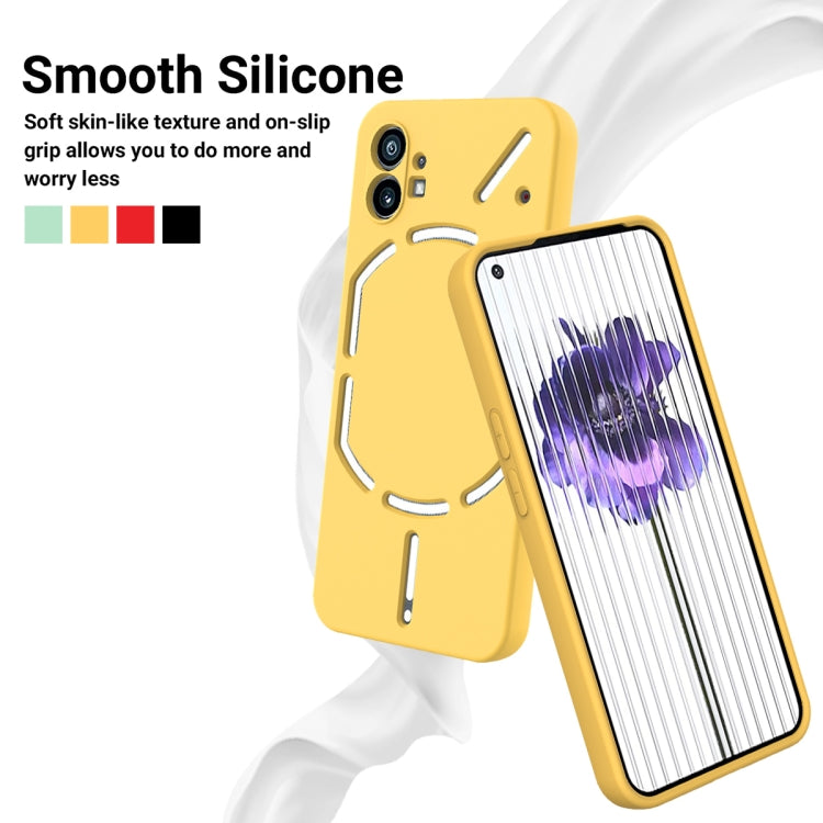 For Nothing Phone 1 Pure Color Liquid Silicone Shockproof Phone Case