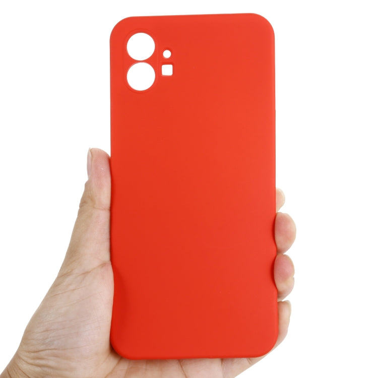 For Nothing Phone 1 Pure Color Liquid Silicone Shockproof Phone Case