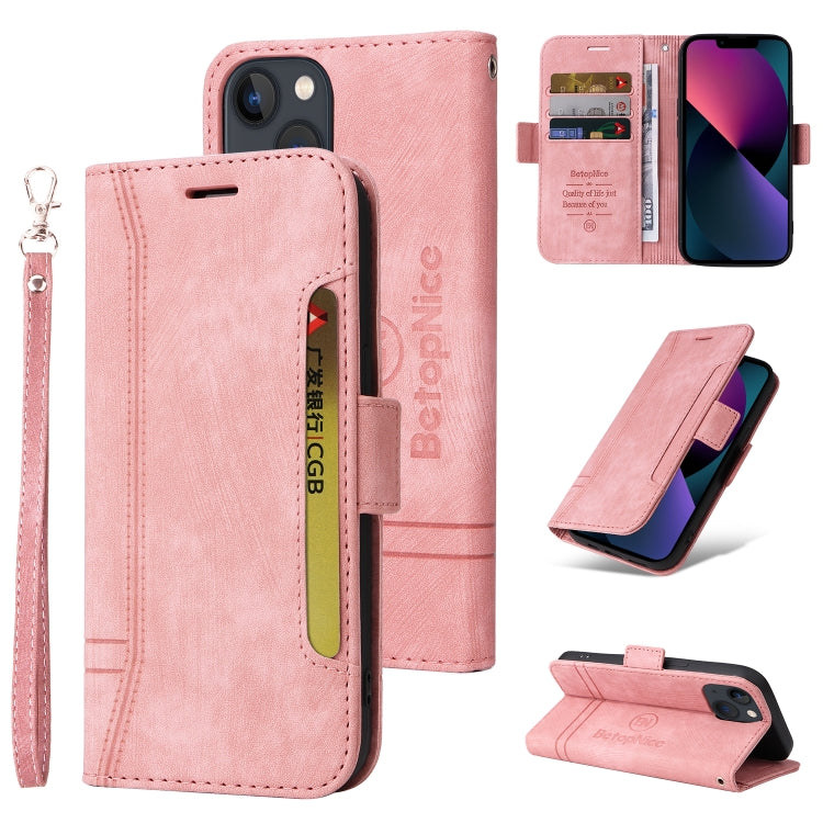 For iPhone 14 BETOPNICE Dual-side Buckle Leather Phone Case