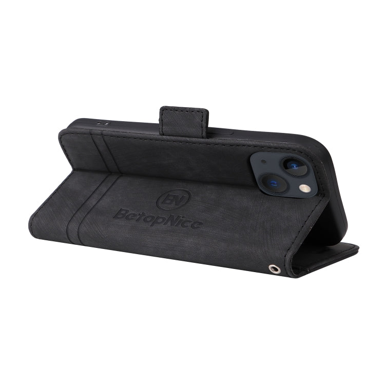 For iPhone 14 BETOPNICE Dual-side Buckle Leather Phone Case