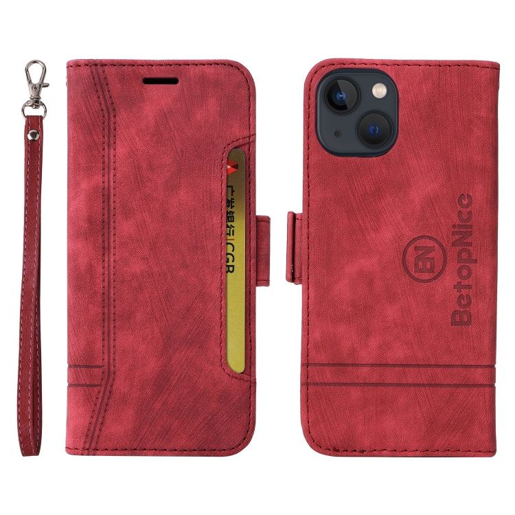 For iPhone 14 BETOPNICE Dual-side Buckle Leather Phone Case