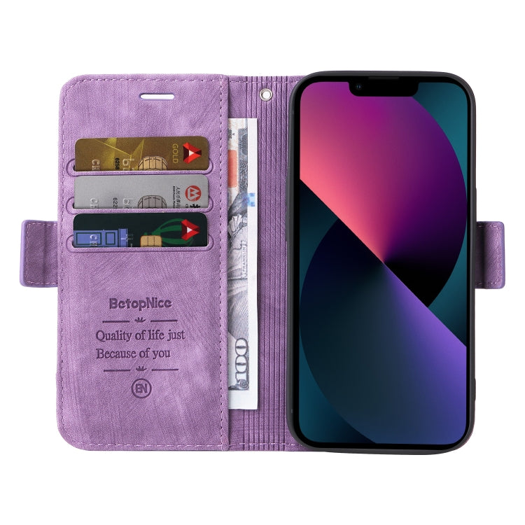 For iPhone 14 BETOPNICE Dual-side Buckle Leather Phone Case