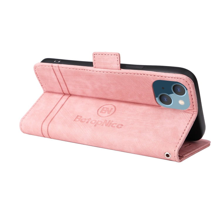 For iPhone 14 Plus BETOPNICE Dual-side Buckle Leather Phone Case