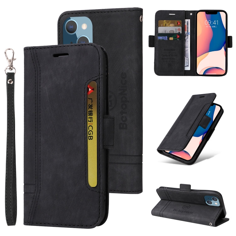 For iPhone 14 Plus BETOPNICE Dual-side Buckle Leather Phone Case