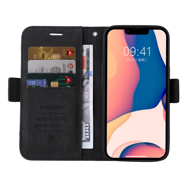 For iPhone 14 Plus BETOPNICE Dual-side Buckle Leather Phone Case