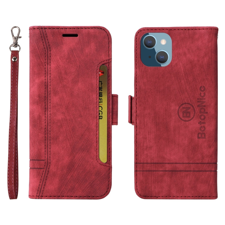 For iPhone 14 Plus BETOPNICE Dual-side Buckle Leather Phone Case