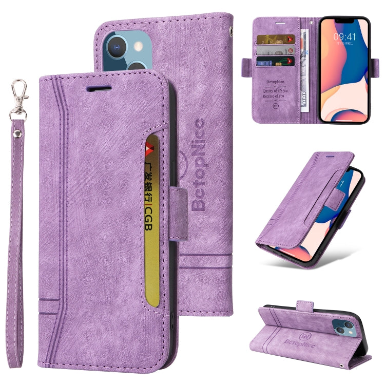 For iPhone 14 Plus BETOPNICE Dual-side Buckle Leather Phone Case
