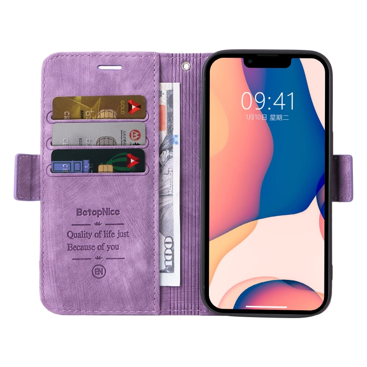 For iPhone 14 Plus BETOPNICE Dual-side Buckle Leather Phone Case