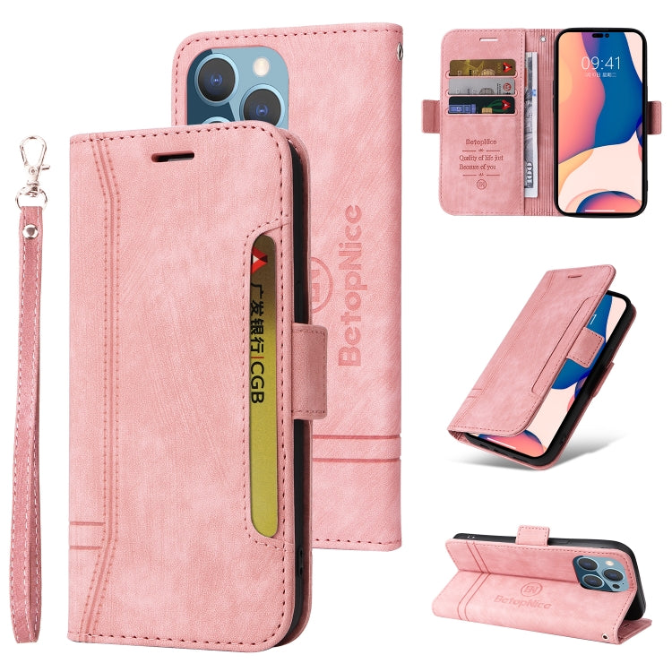 For iPhone 14 Pro Max BETOPNICE Dual-side Buckle Leather Phone Case