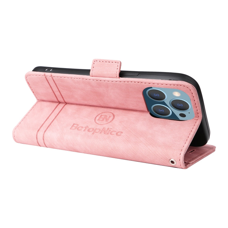 For iPhone 14 Pro Max BETOPNICE Dual-side Buckle Leather Phone Case