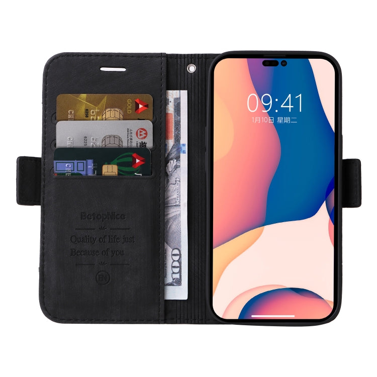 For iPhone 14 Pro Max BETOPNICE Dual-side Buckle Leather Phone Case