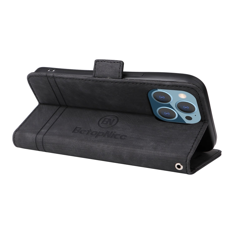 For iPhone 14 Pro Max BETOPNICE Dual-side Buckle Leather Phone Case