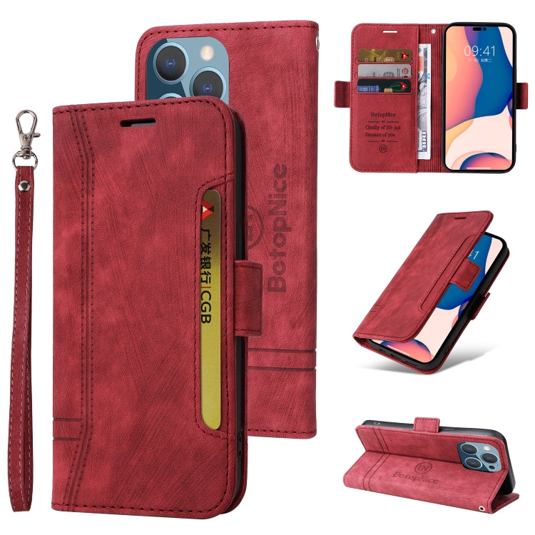 For iPhone 14 Pro Max BETOPNICE Dual-side Buckle Leather Phone Case