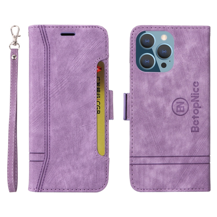 For iPhone 14 Pro Max BETOPNICE Dual-side Buckle Leather Phone Case