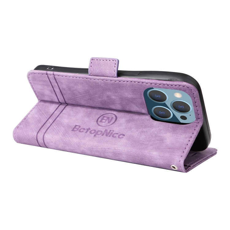 For iPhone 14 Pro Max BETOPNICE Dual-side Buckle Leather Phone Case