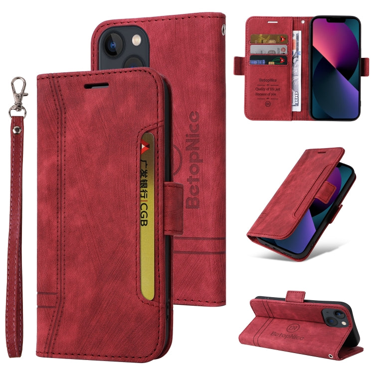 For iPhone 13 BETOPNICE Dual-side Buckle Leather Phone Case