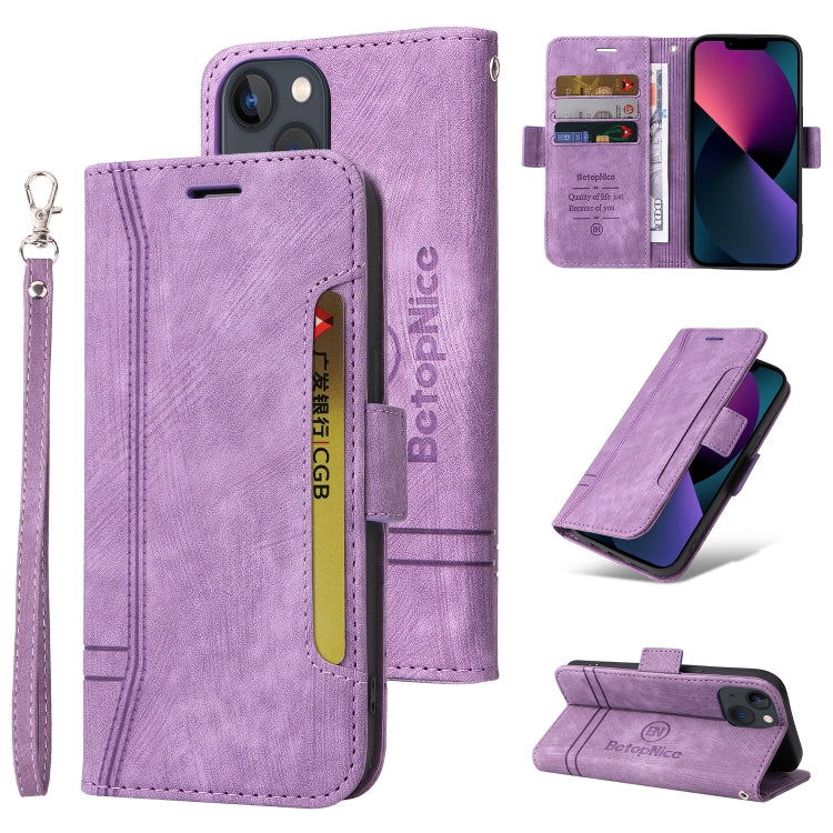 For iPhone 13 BETOPNICE Dual-side Buckle Leather Phone Case