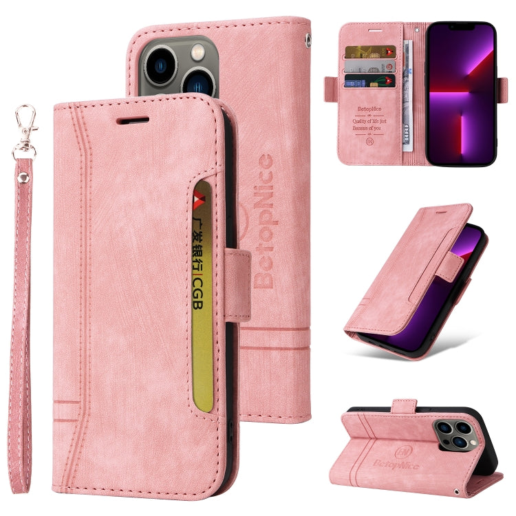 For iPhone 13 Pro BETOPNICE Dual-side Buckle Leather Phone Case