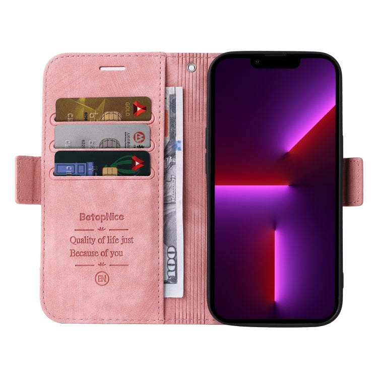 For iPhone 13 Pro BETOPNICE Dual-side Buckle Leather Phone Case