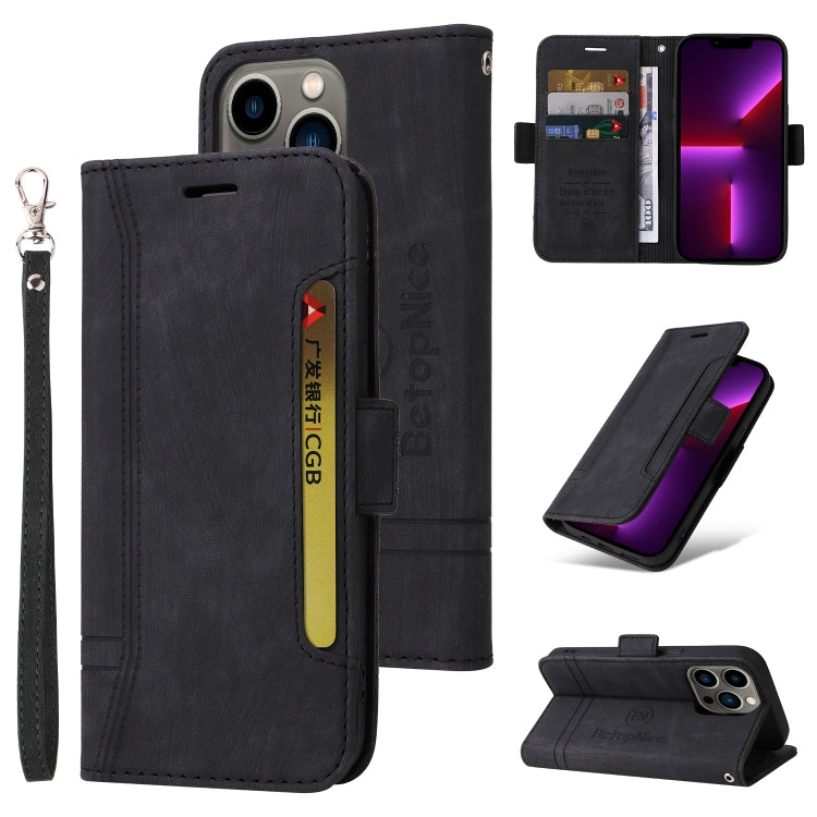 For iPhone 13 Pro BETOPNICE Dual-side Buckle Leather Phone Case