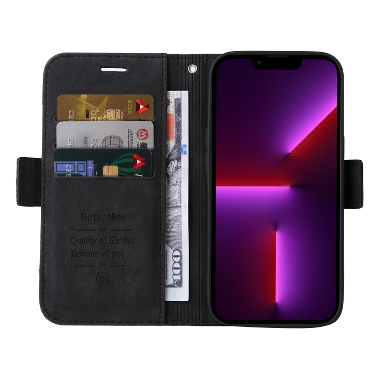 For iPhone 13 Pro BETOPNICE Dual-side Buckle Leather Phone Case