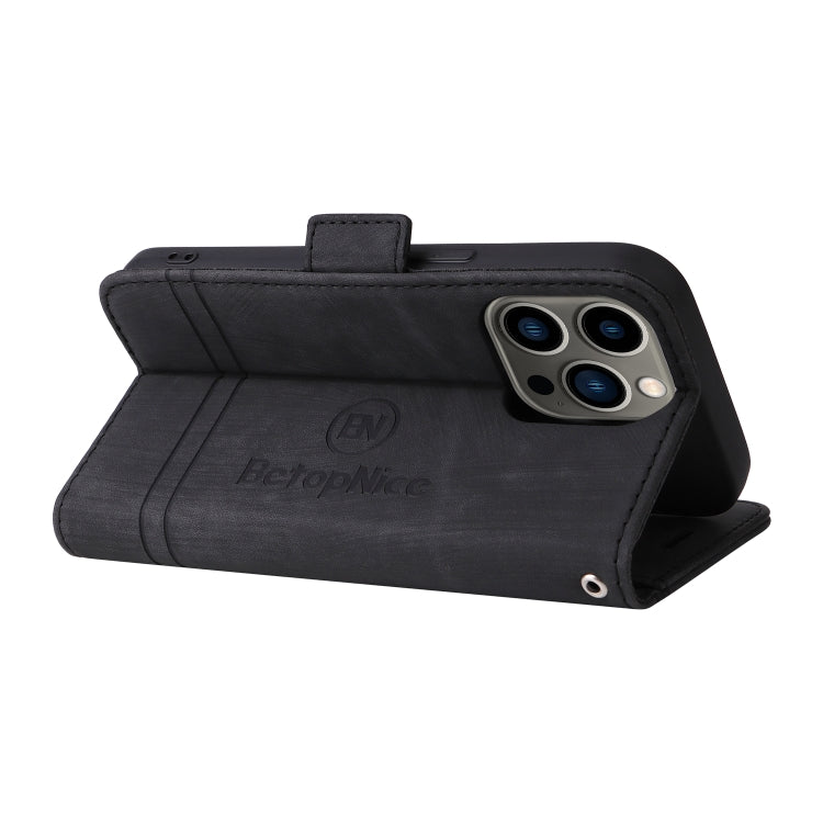 For iPhone 13 Pro BETOPNICE Dual-side Buckle Leather Phone Case