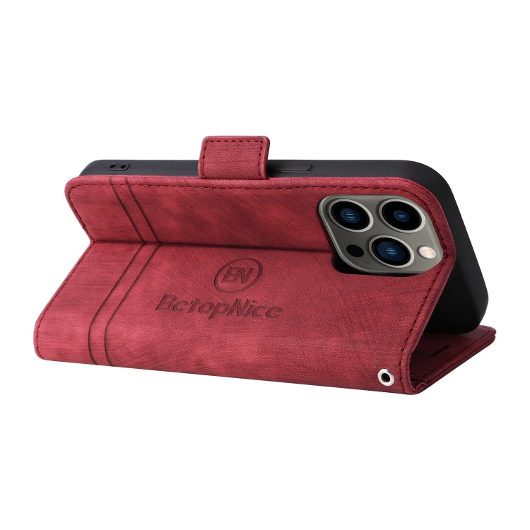 For iPhone 13 Pro BETOPNICE Dual-side Buckle Leather Phone Case