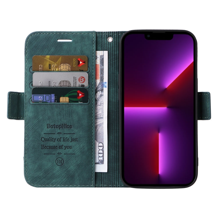 For iPhone 13 Pro BETOPNICE Dual-side Buckle Leather Phone Case