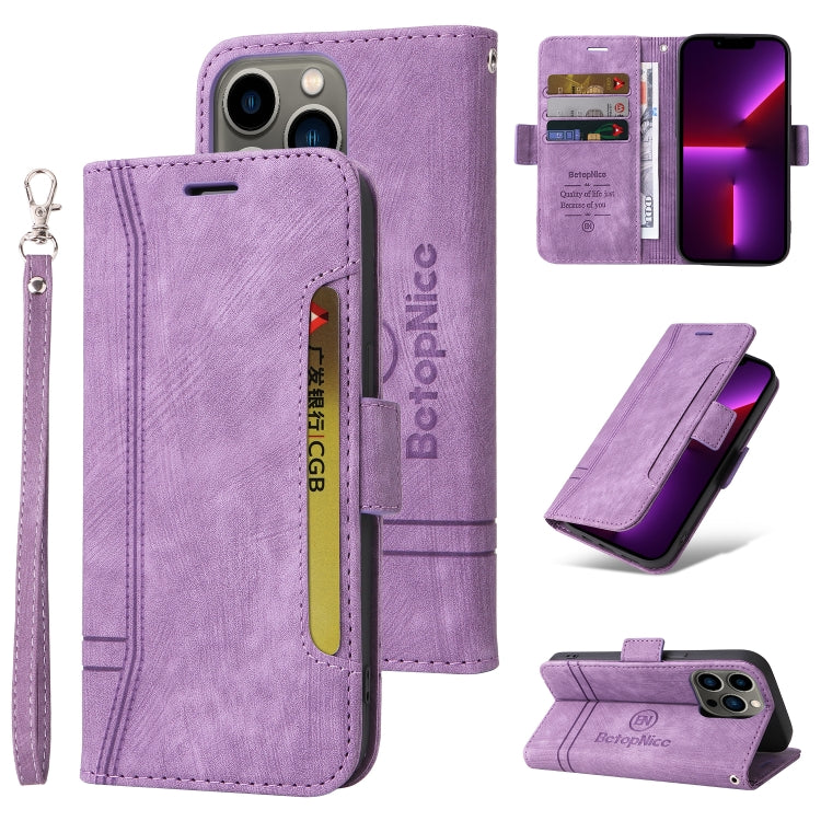 For iPhone 13 Pro BETOPNICE Dual-side Buckle Leather Phone Case