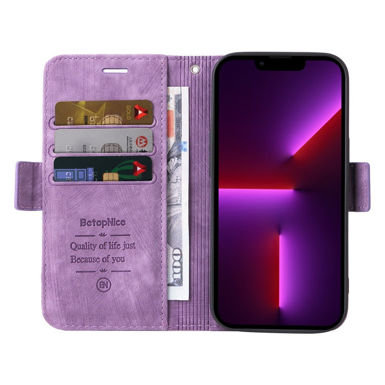 For iPhone 13 Pro BETOPNICE Dual-side Buckle Leather Phone Case