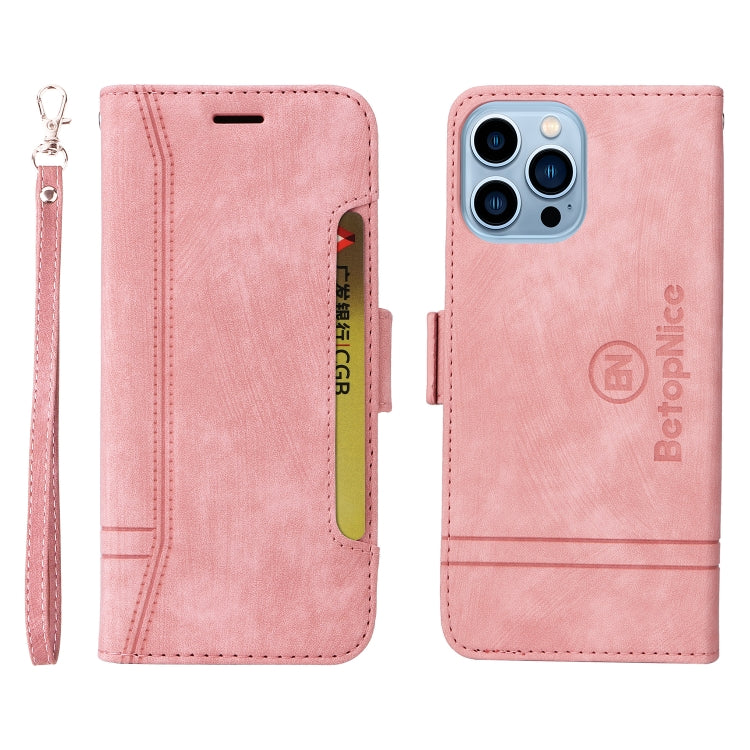 For iPhone 13 Pro Max BETOPNICE Dual-side Buckle Leather Phone Case