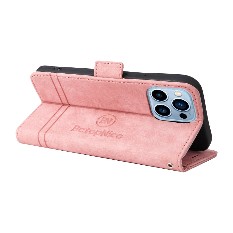 For iPhone 13 Pro Max BETOPNICE Dual-side Buckle Leather Phone Case