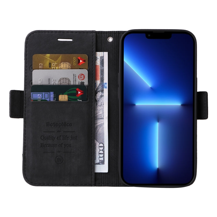 For iPhone 13 Pro Max BETOPNICE Dual-side Buckle Leather Phone Case