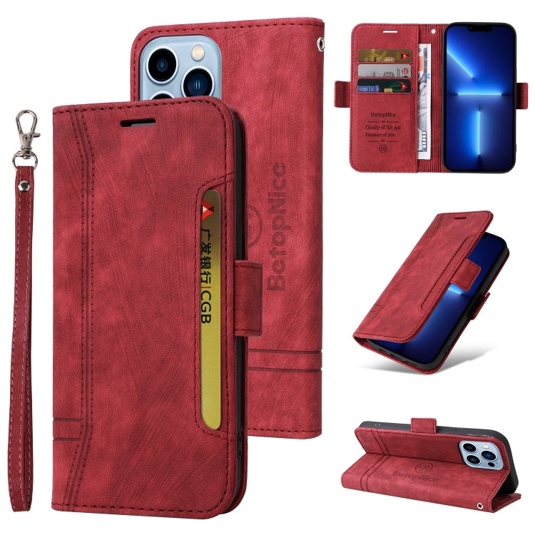 For iPhone 13 Pro Max BETOPNICE Dual-side Buckle Leather Phone Case