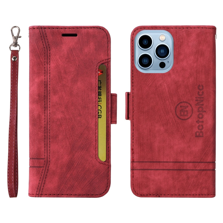 For iPhone 13 Pro Max BETOPNICE Dual-side Buckle Leather Phone Case