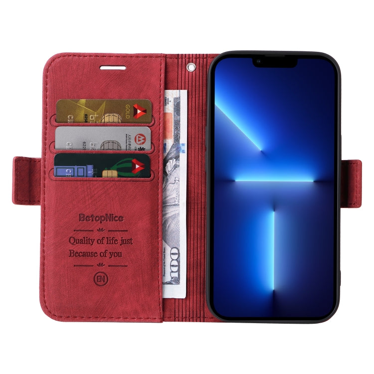 For iPhone 13 Pro Max BETOPNICE Dual-side Buckle Leather Phone Case