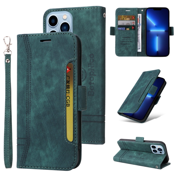 For iPhone 13 Pro Max BETOPNICE Dual-side Buckle Leather Phone Case