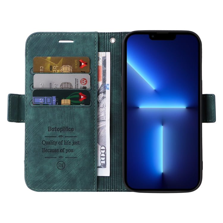 For iPhone 13 Pro Max BETOPNICE Dual-side Buckle Leather Phone Case