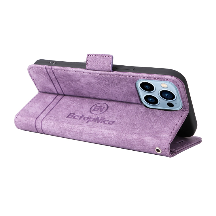 For iPhone 13 Pro Max BETOPNICE Dual-side Buckle Leather Phone Case