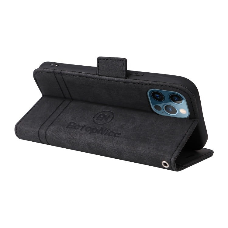 For iPhone 12 mini BETOPNICE Dual-side Buckle Leather Phone Case