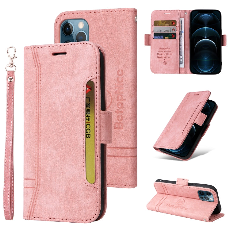For iPhone 12 / 12 Pro BETOPNICE Dual-side Buckle Leather Phone Case