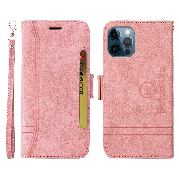 For iPhone 12 / 12 Pro BETOPNICE Dual-side Buckle Leather Phone Case
