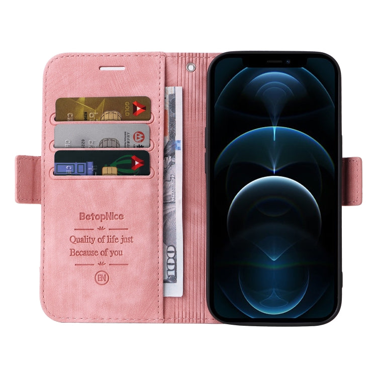 For iPhone 12 / 12 Pro BETOPNICE Dual-side Buckle Leather Phone Case